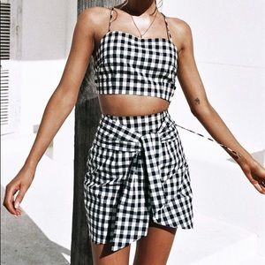 RIA GINGHAM SKIRT Sabo Skirt